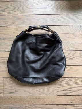 Gucci Horsebit Black Leather Hobo Bag